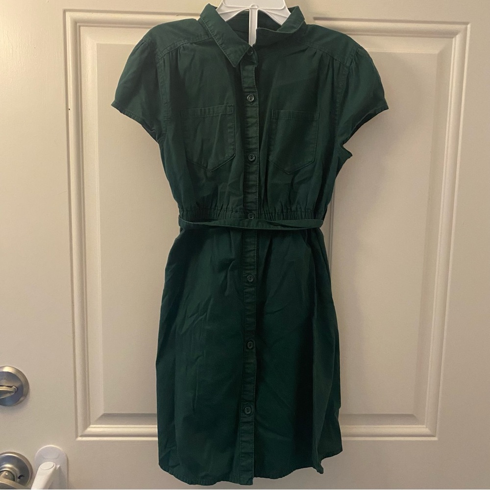 Old Navy Green Button Up Dress